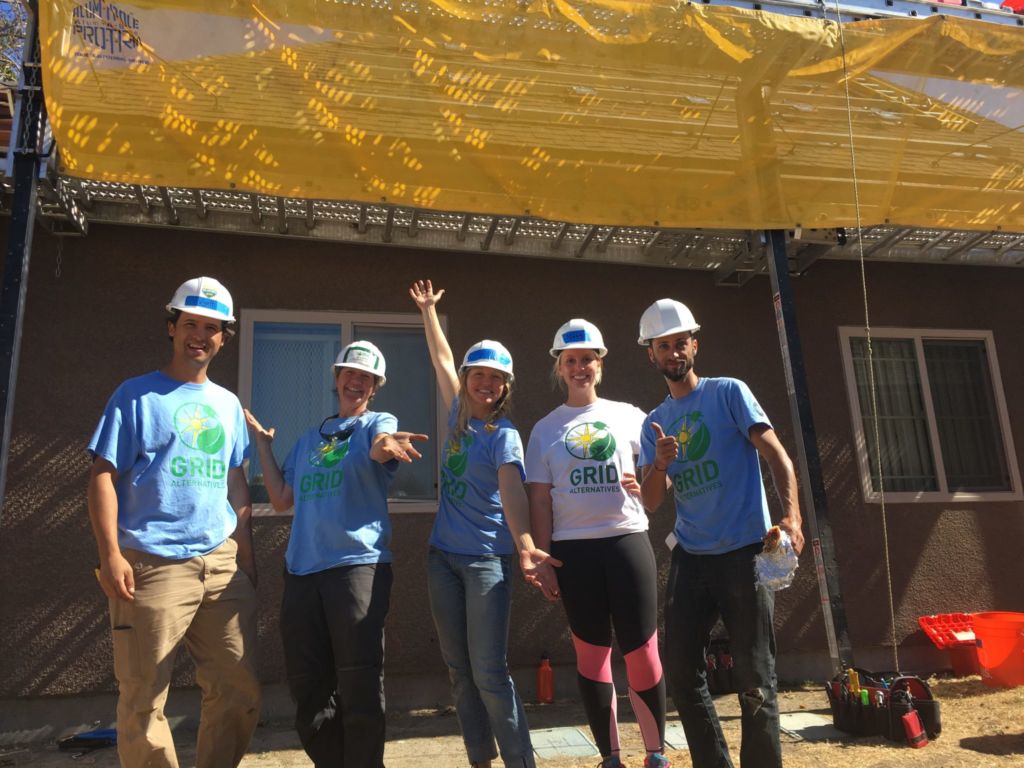 SCF Volunteers in Richmond, CA at a GRID Alternatives solar install. 