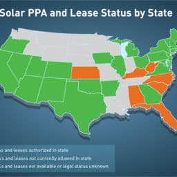 Solar PPA and Lease Status by State Info-Graphic