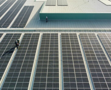 Solar,Panels,Installed,On,A,Roof,Of,A,Large,Industrial
