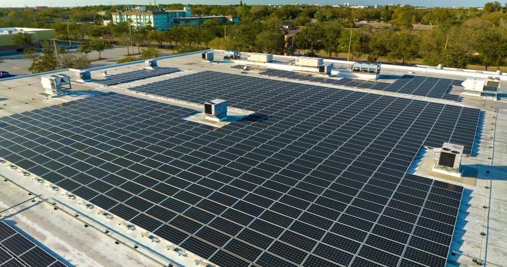 Production,Of,Sustainable,Energy.,Aerial,View,Of,Solar,Power,Plant